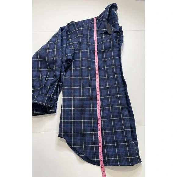 Vtg Polo Ralph Lauren Mens Barlowe Button Up Shirt Size XL Plaid Wool 90s Grunge - Picture 7 of 11